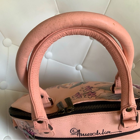 Anuschka Vintage Garden Hand Painted Satchel - Picture 6 of 10